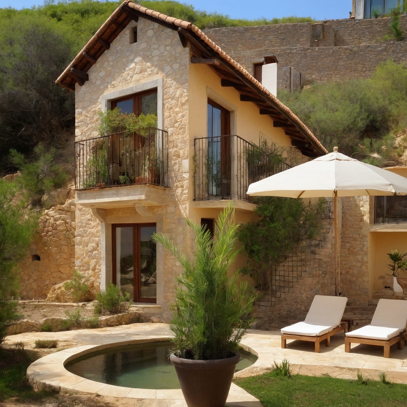 Vista exterior de casa rural